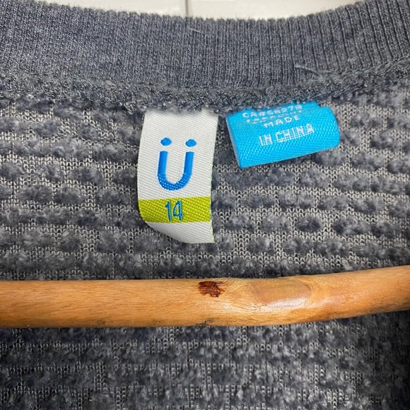 Girls Grey Long Sweater Vest Size 14 - Picture 4 of 6